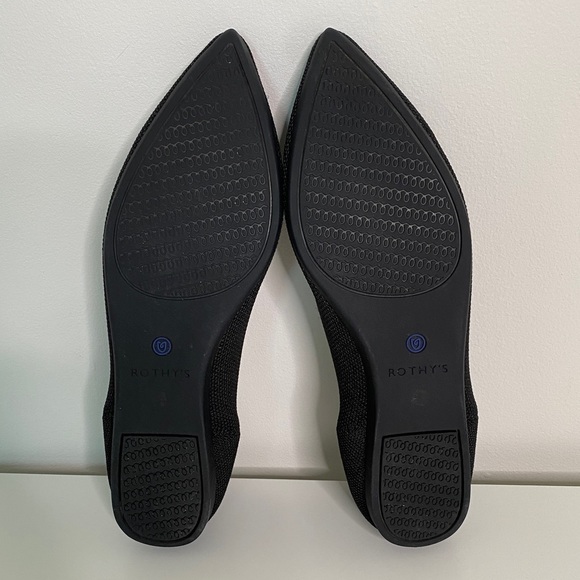 Rothy’s The Point Flats Black Like New Size 7.5 - Picture 7 of 9